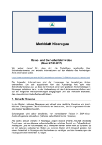 Merkblatt Nicaragua