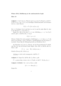 Winter 2014, Einführung in die mathematische Logik Blatt 10