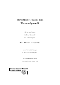 Skript zur Vorlesung Statistische Physik und Thermodynamik