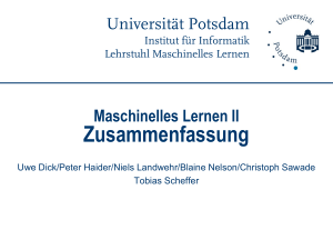 Maschinelles Lernen und Data Mining