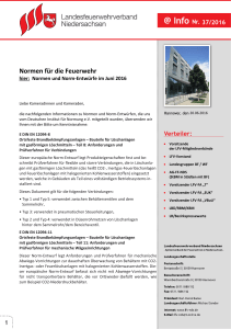 Normen für die Feuerwehr