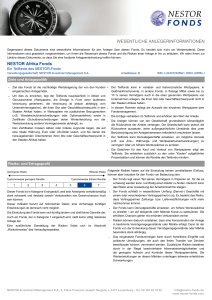 WESENTLICHE ANLEGERINFORMATIONEN - Warburg