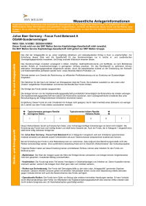 Julius Baer Germany - Focus Fund Balanced A