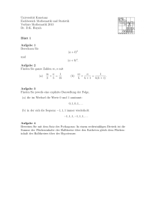 Universität Konstanz Fachbereich Mathematik und Statistik Vorkurs