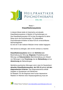 Klassifikationssysteme - Akademie Heilpraktiker Psychotherapie
