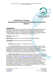 Stellungnahme zur 14 - Arbeitskreis Frauengesundheit in Medizin