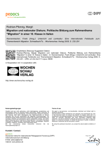Migration und nationaler Diskurs. Politische Bildung zum
