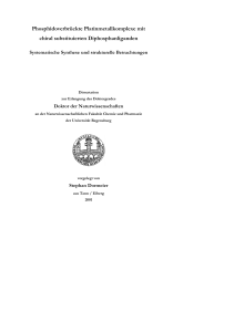 Phosphidoverbrückte Platinmetallkomplexe mit chiral substituierten