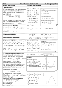 Mathematik Grundwissen M 9