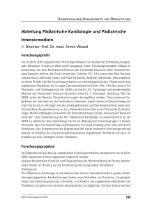 Abteilung Pädiatrische Kardiologie und Pädiatrische Intensivmedizin