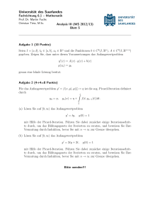 Blatt 5 - Fachrichtung Mathematik