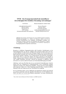 TPTR - Ein Transportprotokoll mit einstellbarer Zuverlässigkeit für