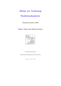 Skript zur Vorlesung Funktionalanalysis