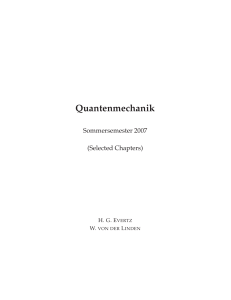 Quantenmechanik - TU Graz - Institut für Theoretische Physik