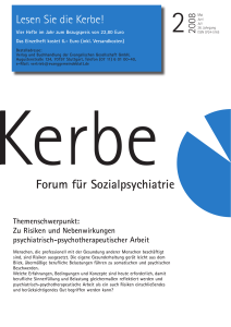 Forum für Sozialpsychiatrie - Kerbe – Forum für soziale Psychiatrie