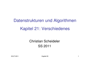 Datenstrukturen und Algorithmen Kapitel 21: Verschiedenes