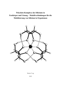 Polyolato-Komplexe des Siliciums in Festkörper und Lösung