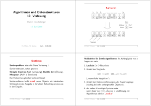 Algorithmen und Datenstrukturen