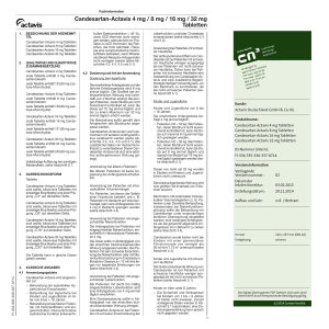 Candesartan-Actavis 4 mg / 8 mg / 16 mg / 32 mg Tabletten