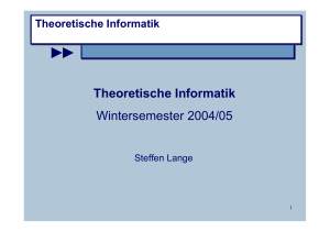 Theoretische Informatik Wintersemester 2004/05 - fbi.h