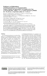 Reaktionen von Silylphosphanen mit Halogenokomplexen von