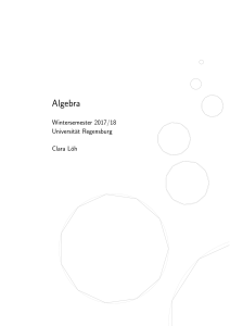 Algebra im WS 2017/18