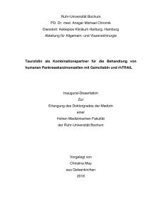 Taurolidin als Kombinationspartner für die Behandlung von