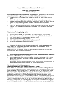 Information für Anwender MirtaLich® 15 mg Filmtabletten Wirkstoff