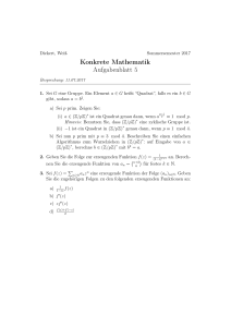Konkrete Mathematik Aufgabenblatt 5