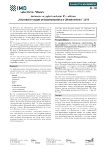 Helicobacter pylori und gastroduodenale Ulkuskrankheit