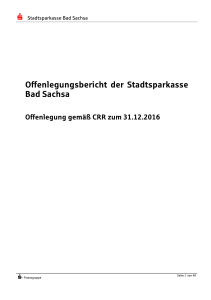 Offenlegungsbericht der Stadtsparkasse Bad Sachsa