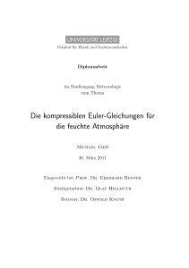 Die kompressiblen Euler-Gleichungen für die feuchte Atmosphäre