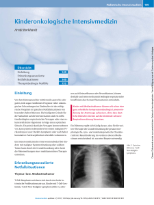 Kinderonkologische Intensivmedizin