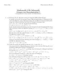 Mathematik 3 für Informatik