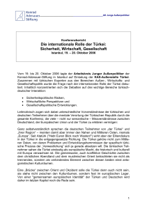 Die internationale Rolle der Türkei - Konrad-Adenauer