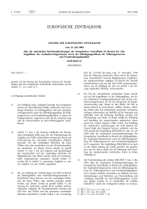 Leitlinie der EZB vom 16. Juli 2004 über die statistischen