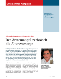 Der Ärztemangel zerbröselt die Altersvorsorge