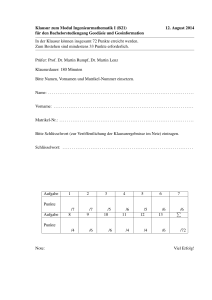 Klausur zum Modul Ingenieurmathematik I (B21) 12