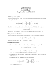Mathematik I WS 2014/15