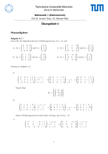 Technische Universität München Übungsblatt 4