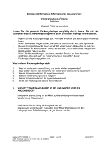 Information für den Anwender trimipramin