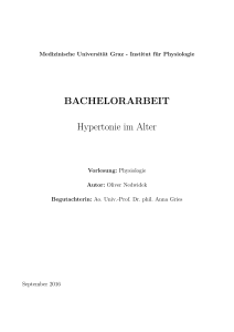 BACHELORARBEIT Hypertonie im Alter