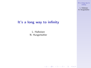 It`s a long way to infinity