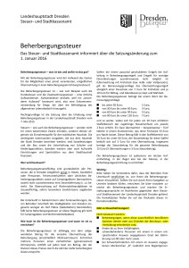 Beherbergungssteuer - Über den Landesverband Sachsen im VdA