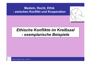Ethische Konflikte im Krei&szlig;saal