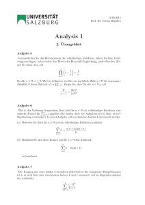 Analysis 1 - Uni Salzburg