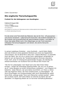 Die englische Tierschutzguerilla