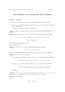 Tutoriumsblatt 14 zu Mathematik III für Physiker