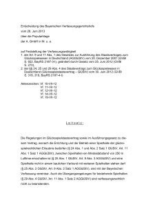 Entscheidung des Bayerischen Verfassungsgerichtshofs vom 28