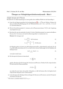 Übungen zur Nichtgleichgewichtsthermodynamik – Blatt 5